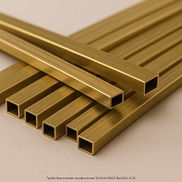 Труба бронзовая профильная 10х10х1х3000 БрОФ4-0.25