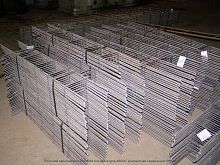 Плоский армокаркас 250x600 мм арматура А500С контактная сварка шаг 50 мм