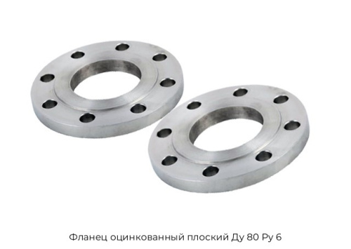 Фланец оцинкованный плоский Ду 80 Ру 6