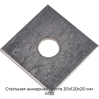 Стальная анкерная плита 30х120х20 мм М30