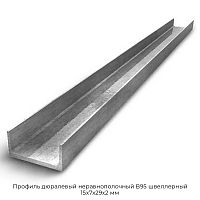 Профиль дюралевый неравнополочный В95 швеллерный 15х7х29х2 мм