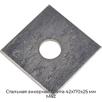 Стальная анкерная плита 42х170х25 мм М42